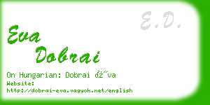 eva dobrai business card